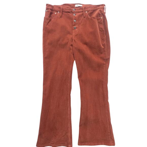 Madewell Cali Demi Boot Corduroy Jeans Button-Front Women's size 34 - Picture 3 of 7